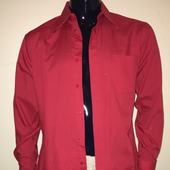 D'amante Scarlet Red Dress Shirt - Picture 2 of 4
